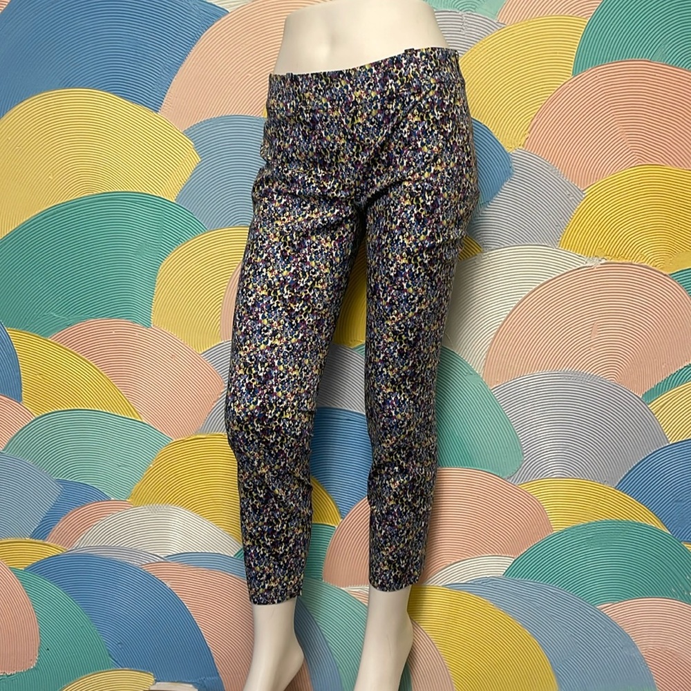 Ann Taylor Chelsea crop Colorful Pattern pants sz 4